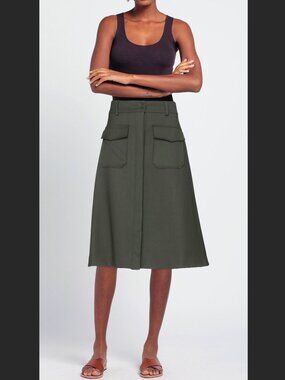 Wool stretch skirt